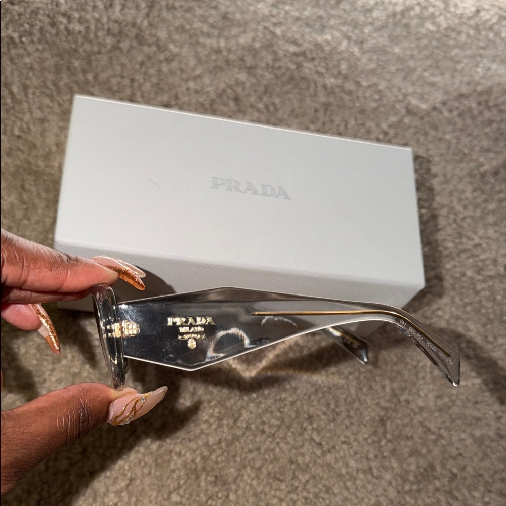 Prada Metallic Silver Sunglasses